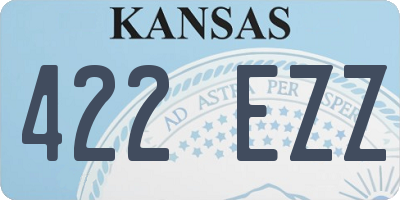 KS license plate 422EZZ