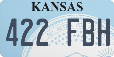 KS license plate 422FBH
