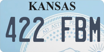 KS license plate 422FBM