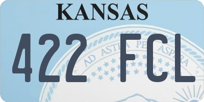 KS license plate 422FCL