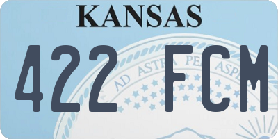 KS license plate 422FCM