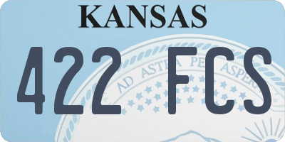 KS license plate 422FCS