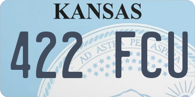 KS license plate 422FCU