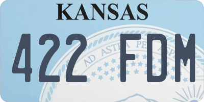 KS license plate 422FDM