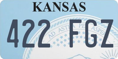 KS license plate 422FGZ