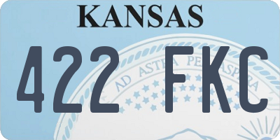 KS license plate 422FKC