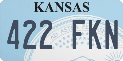 KS license plate 422FKN
