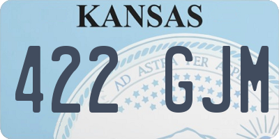 KS license plate 422GJM
