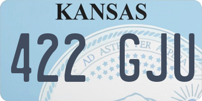 KS license plate 422GJU