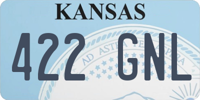 KS license plate 422GNL