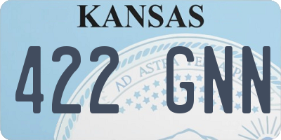 KS license plate 422GNN