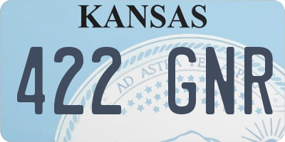 KS license plate 422GNR