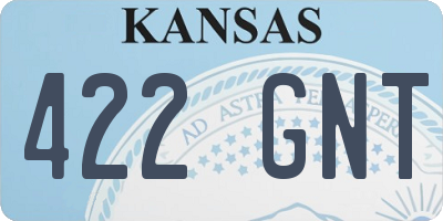 KS license plate 422GNT