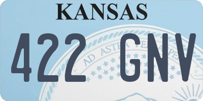 KS license plate 422GNV