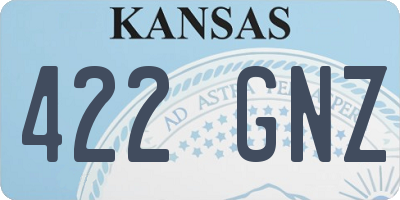 KS license plate 422GNZ