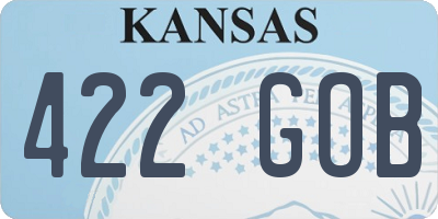 KS license plate 422GOB