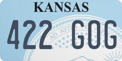 KS license plate 422GOG