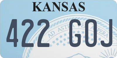 KS license plate 422GOJ