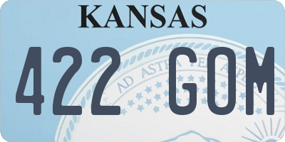 KS license plate 422GOM