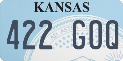 KS license plate 422GOQ