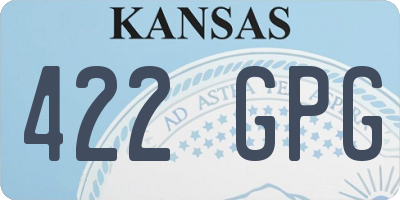 KS license plate 422GPG