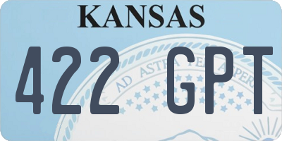 KS license plate 422GPT