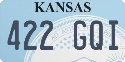 KS license plate 422GQI