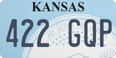 KS license plate 422GQP