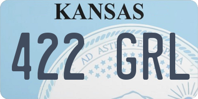 KS license plate 422GRL