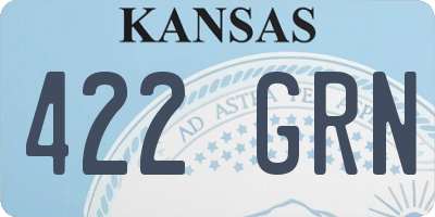 KS license plate 422GRN