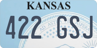KS license plate 422GSJ