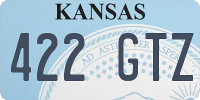 KS license plate 422GTZ