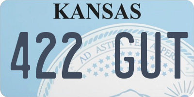 KS license plate 422GUT
