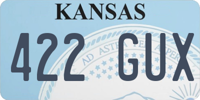 KS license plate 422GUX