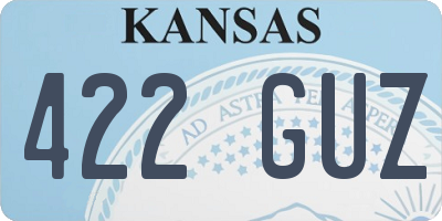KS license plate 422GUZ