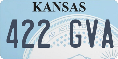 KS license plate 422GVA