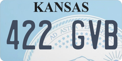 KS license plate 422GVB