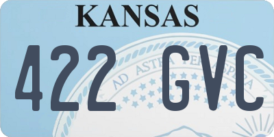 KS license plate 422GVC
