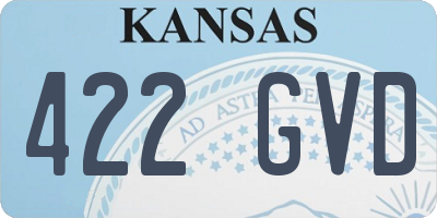 KS license plate 422GVD