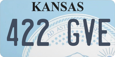 KS license plate 422GVE