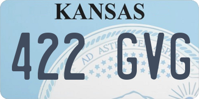 KS license plate 422GVG