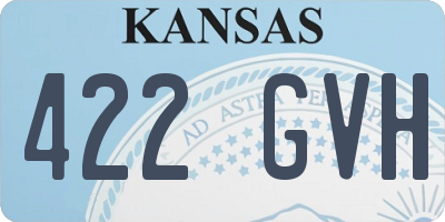 KS license plate 422GVH
