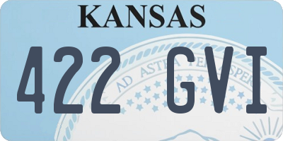 KS license plate 422GVI