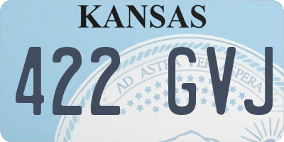 KS license plate 422GVJ
