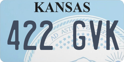 KS license plate 422GVK
