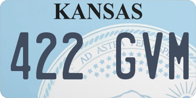 KS license plate 422GVM
