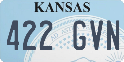 KS license plate 422GVN
