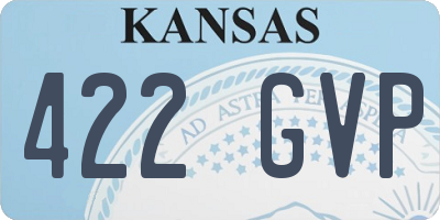 KS license plate 422GVP
