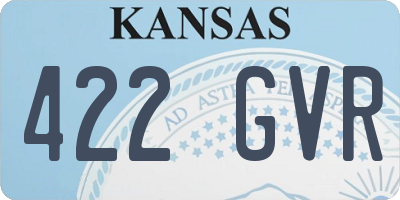 KS license plate 422GVR