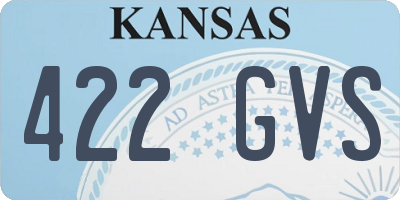 KS license plate 422GVS